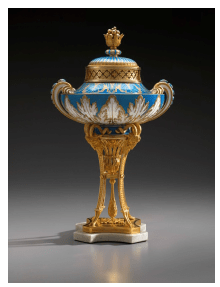 Potpourri Vase and Cover, ca. 1763–70, Royal Manufactory of Sèvres, painted and gilded soft-paste porcelain with gilt-bronze mounts, ca. 1785; Horace Wood Brock Collection. Photo: Michael Bodycomb.