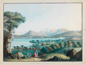 Vue du Montblanc et une partie de Genéve, 1781