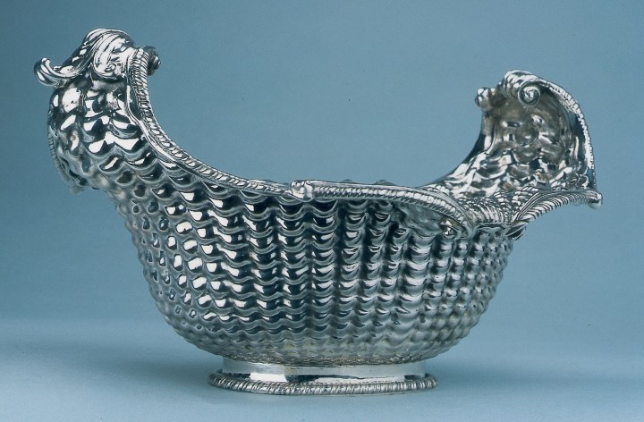 LSV-CastSterlingSilverRococoStyleWickerworkDish1755