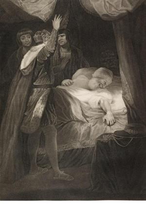 Caroline Watson (c.1760-1814), The Death of Cardinal Beaufort, stipple and etching after Sir Joshua Reynolds, 1792.