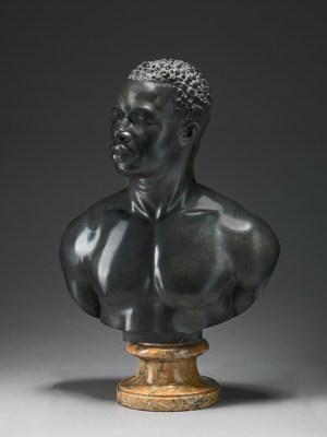 tudio of Francis Harwood, Bust of a Man, ca. 1758, black limestone on yellow marble socle, Yale Center for British Art, Paul Mellon Collection; 