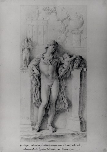 Antonio Maria Zanetti, Study of a relief decorated with a Hermaphrodite; in the Palazzo Colonna, c.1721. Image courtesy of The Trustees of the British Museum, used with permission.