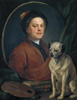 William Hogarth, The Painter and his Pug, 1745 (London: Tate, purchased 1824).