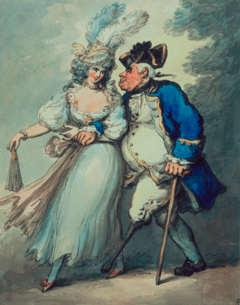 Thomas Rowlandson, A French Frigate Towing an English Man o’ War into Port, no date, pen and watercolor (The Huntington Library, Art Collections, and Botanical Gardens; Gilbert Davis Collection)