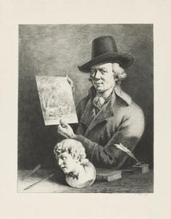 Self-Portrait of Jean-Jacques de Boissieu, 1796, etching.