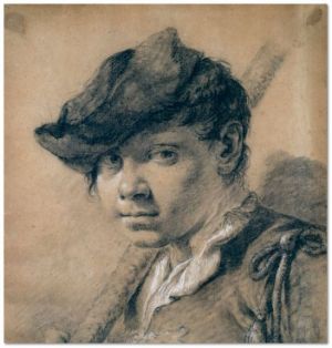 Giovanni Battista Piazzetta (1682‒1754), Head of a Youth, black and white chalks on brownish paper, 31.5 x 29.9 cm (Ashmolean Museum, University of Oxford)