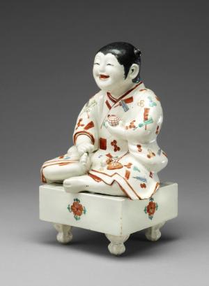 Boy on a Go Board, Kakiemon kiln, Arita, Japan, ca. 1670–80, nigoshide porcelain (London: The British Museum)