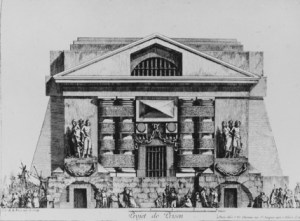 Jean Charles Delafosse, Project for a Prison (exterior view, rear), 18th century (London: Courtauld Institute of Art)