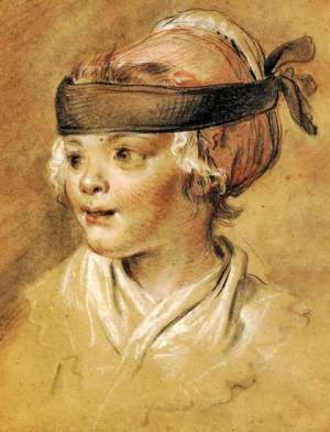 Jean Michel Moreau le Jeune, Portrait of the Artist's Daughter at the Age of Two, ca. 1772; black and red chalk heightened with white on buff paper (London: The British Museum).