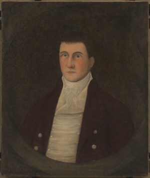 Joshua Johnson, Portrait of John Westwood, ca. 1807–08, oil on canvas (Washington, D.C.: Collection of the Smithsonian National Museum of African American History and Culture, 2010.25ab).