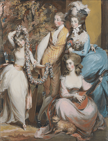 Daniel Gardner, Portrait of Mary Sturt of Crichel and Her Three Eldest Children, ca. 1777, pencil, pastel, and opaque watercolor on paper (Private collection).