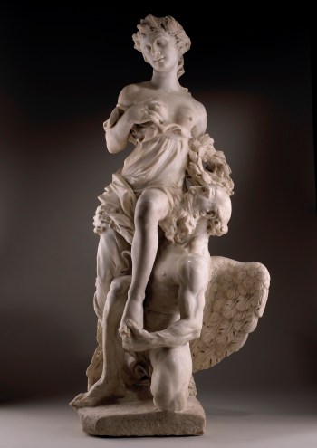Paul Heermann (1673–1732), Saturn and Ops, white marble; 139.5cm (55in) high, 66cm (26in) wide, 53cm (21in) deep.