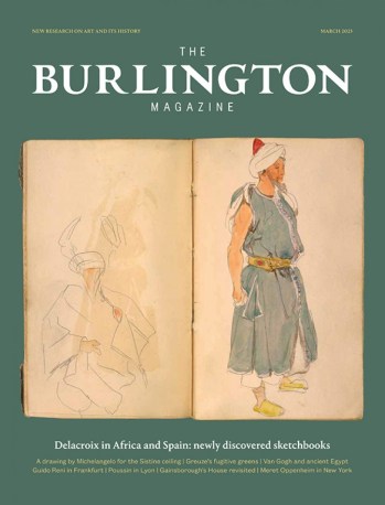 Magazine cover featuring two drawings by Delacroix.