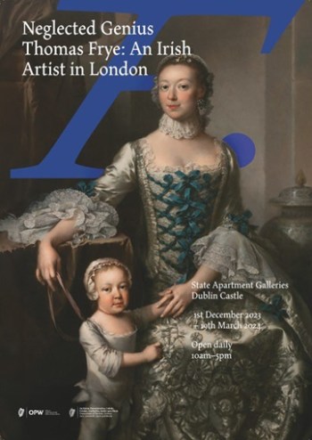 Exhibition poster showing an 18th-century portrait of a woman and child.
