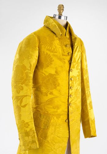 Detail of a yellow silk banyan